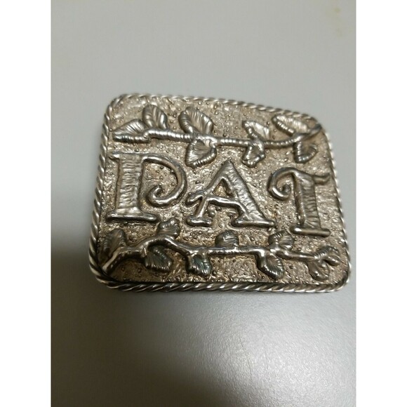 Vintage Estate Silvertone Buckle PAT Belt Buckle Ladies Rodeo Wear Rare Western main image 7